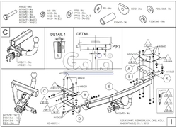 Tažné zařízení Suzuki Swift 2005-2010 , odnímatelný bajonet, Galia