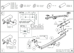 Tažné zařízení SWM G03F 2022- , pevné 2 šr., Galia