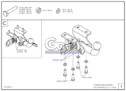 Tažné zařízení Volkswagen Amarok 2010- , odnímatelný bajonet, Galia