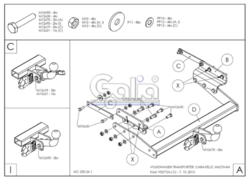 Tažné zařízení Volkswagen Transporter Skříň 1996-2003 (T4), bajonet, Galia