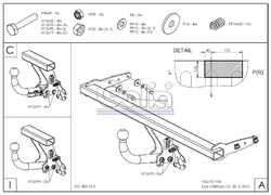 Tažné zařízení Volvo V40 2012- , odnímatelný bajonet, Galia